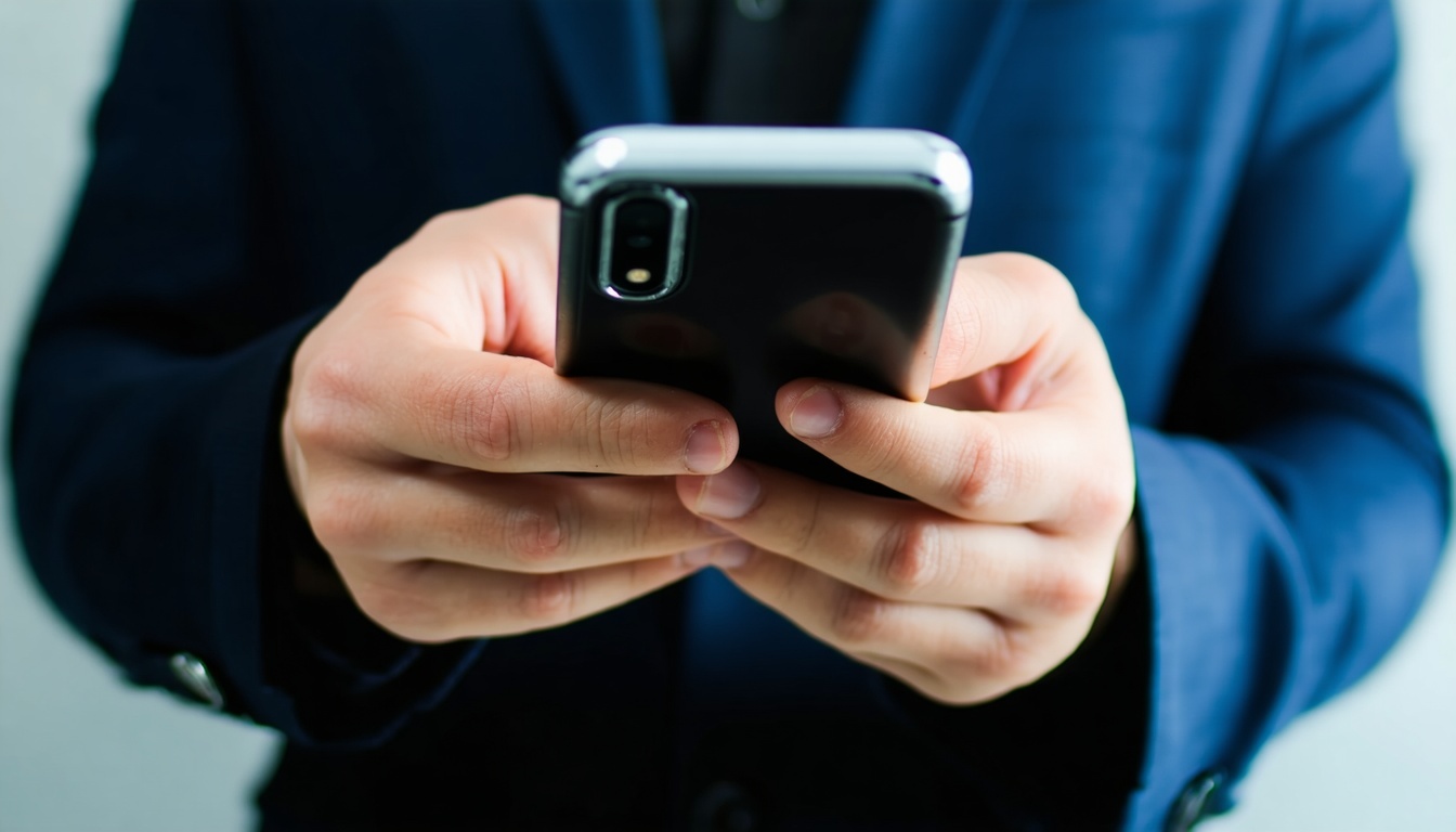 person holding a cell phone