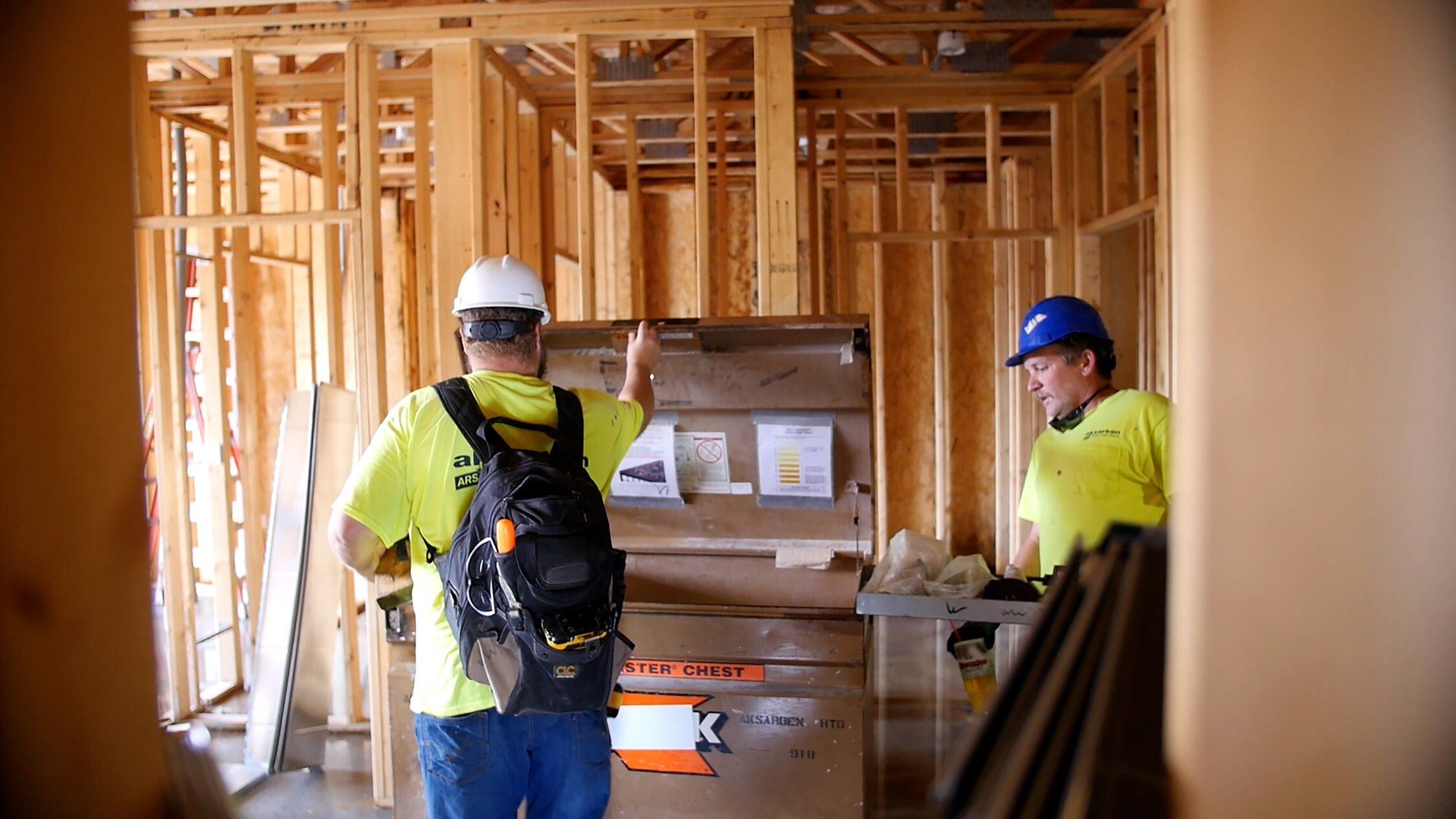 construction workers on site