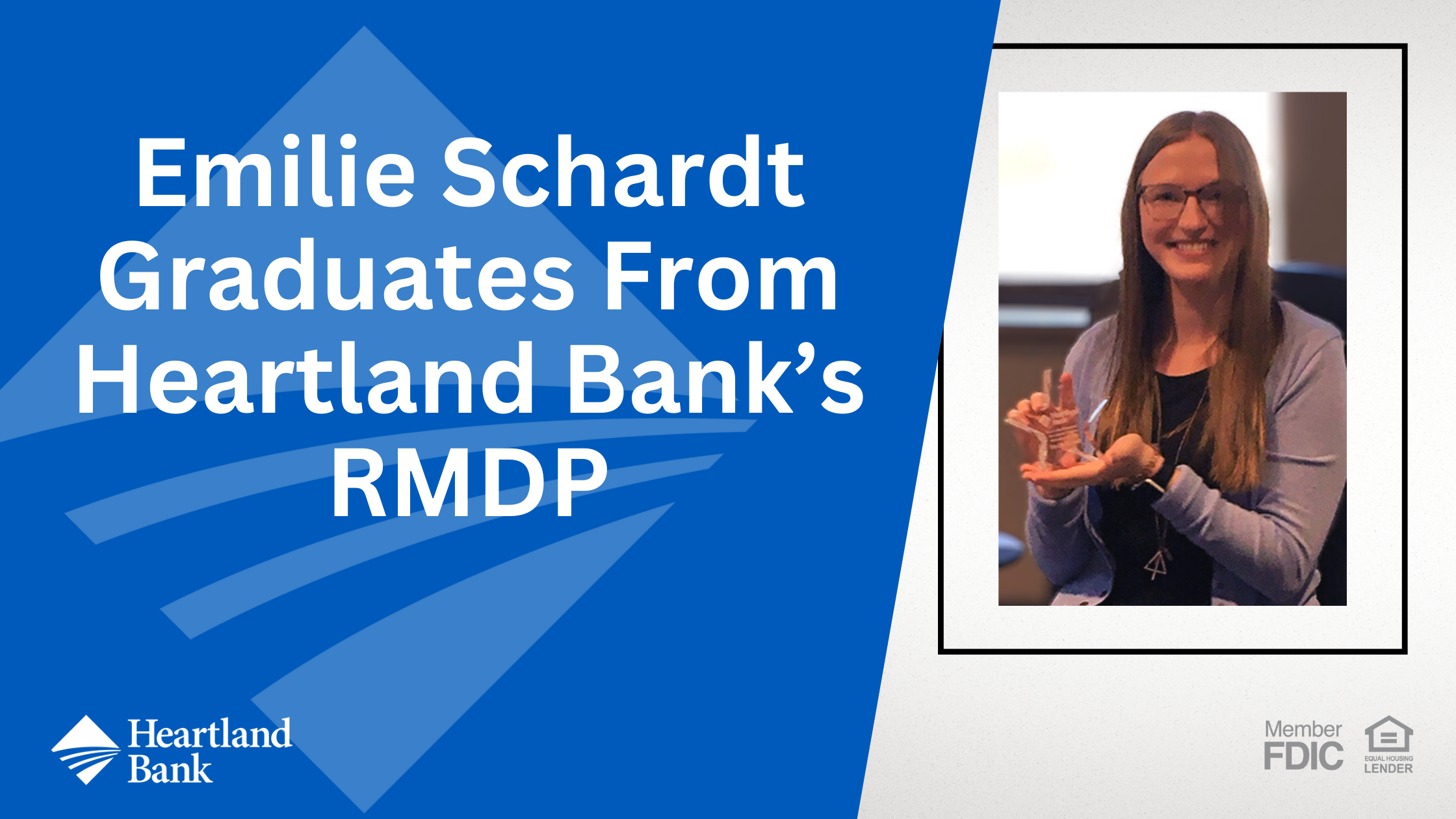 Emilie Schardt graduates from Heartland Bank's RMDP