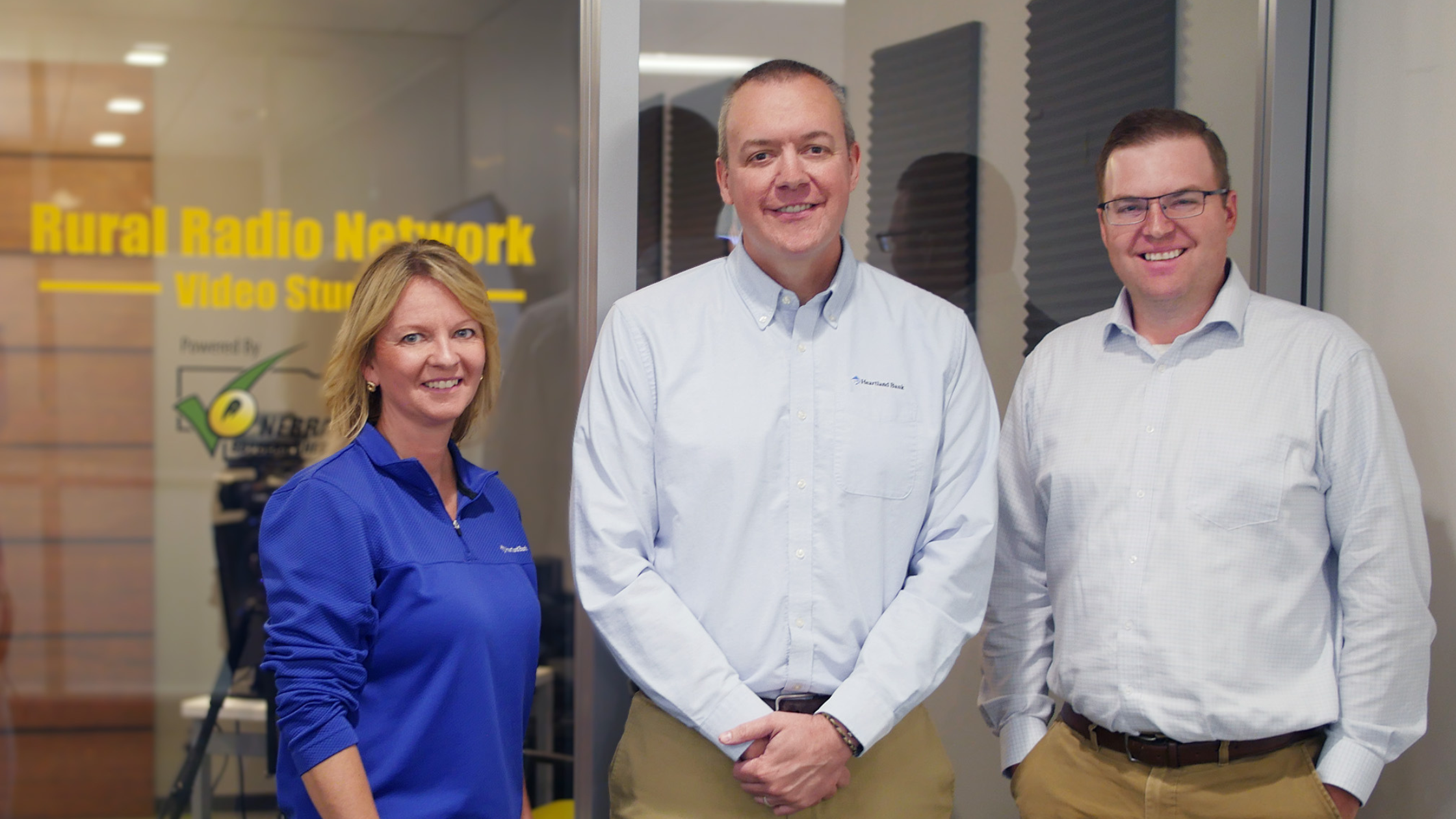 Heartland Bank associates at Rural Radio Network studio