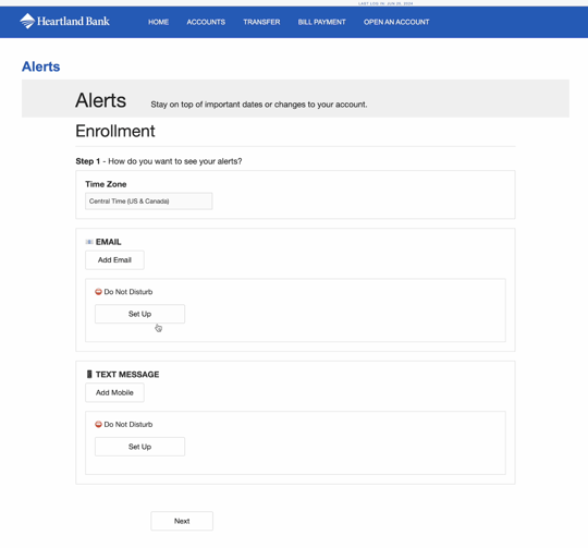 HB Alerts How to set-up your alerts