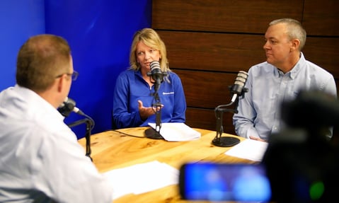 Heartland Bank associates at Rural Radio Network studio