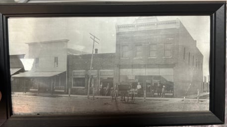 A picture of the original Belschner's building