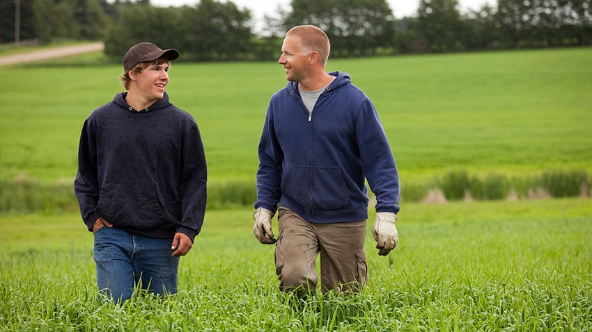 Father and Son Farmers