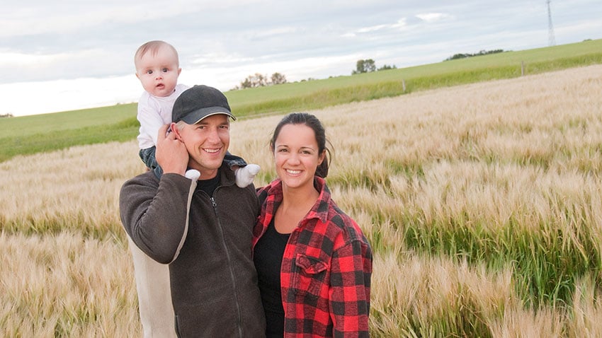 Young Farming Family Image