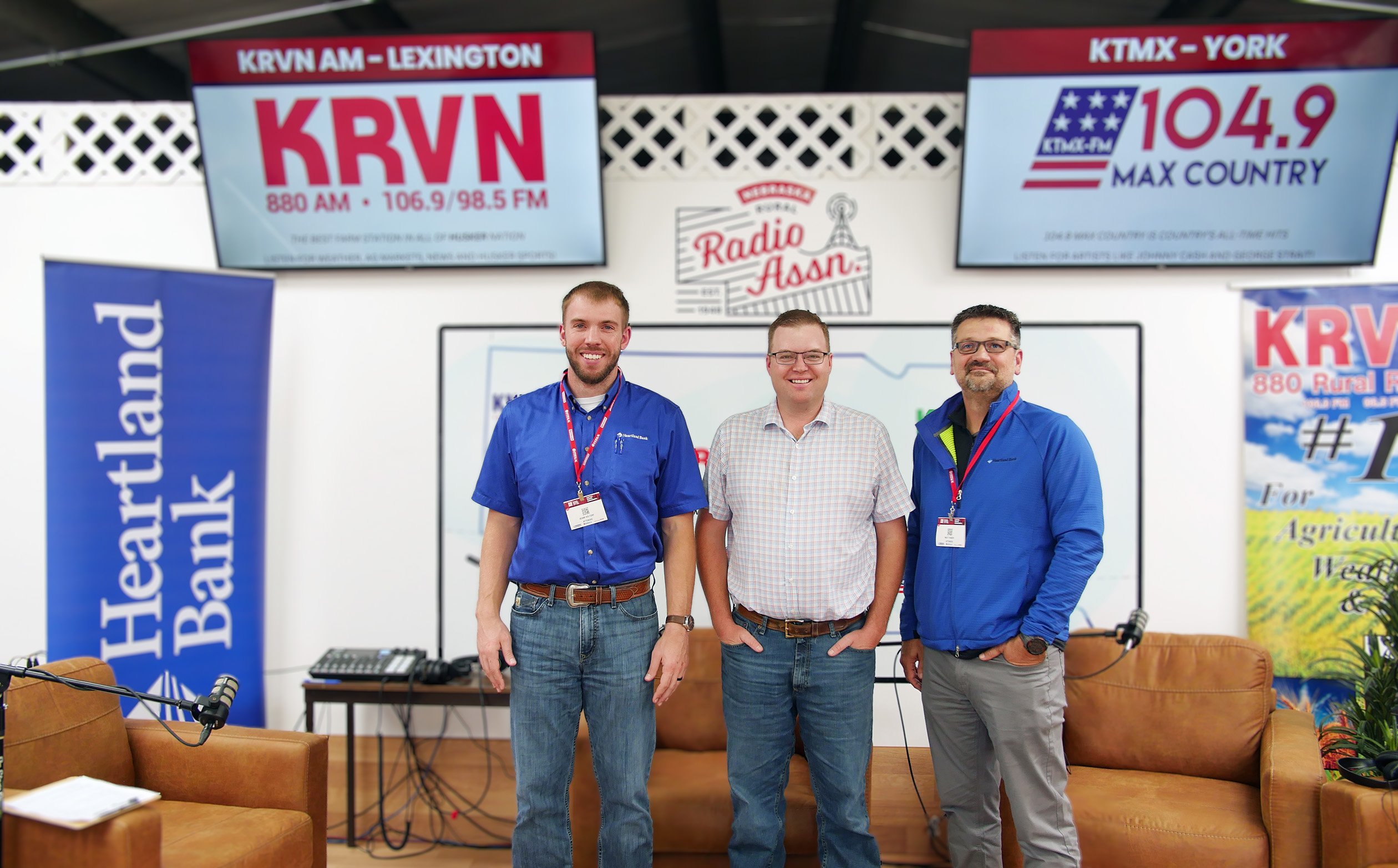 Adam Holtorf, Bryce Doeschot, and Matt Raber at Husker Harvest Days