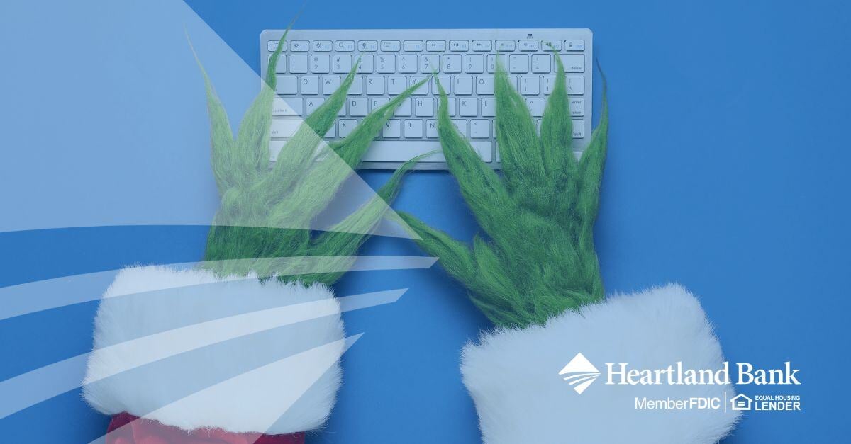 Grinch hands on keyboard