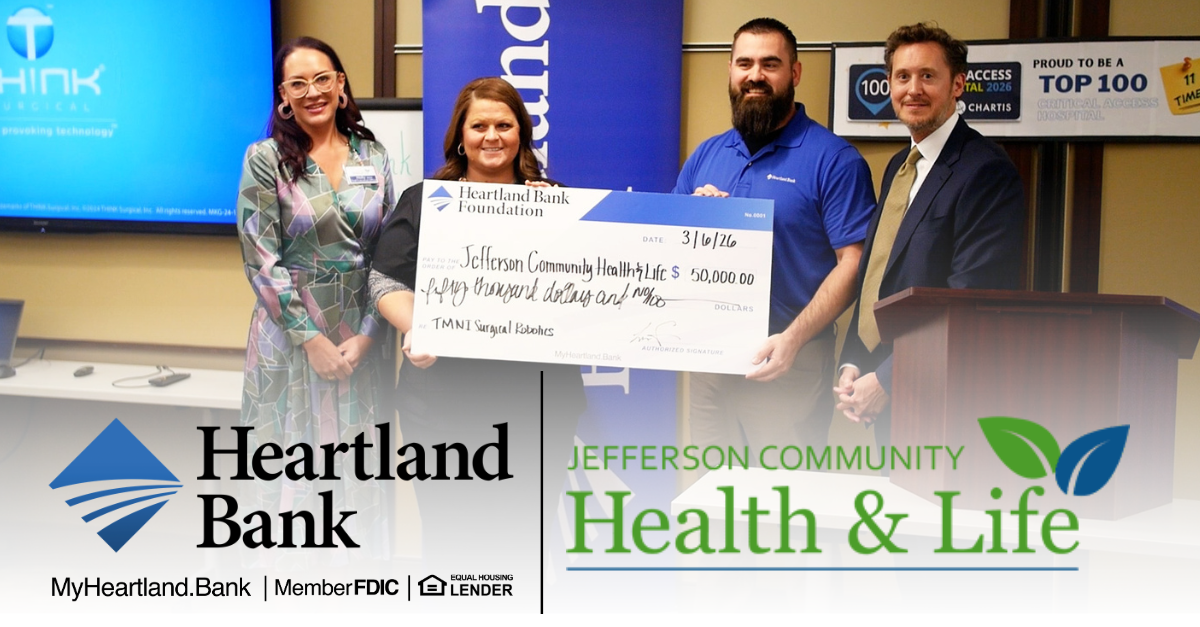 JCH&L and Heartland Bank check presentation