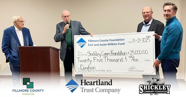 Heartland Trust donates to Shickley Community Foundation