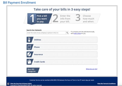 Take care of your bills in 3 easy steps!